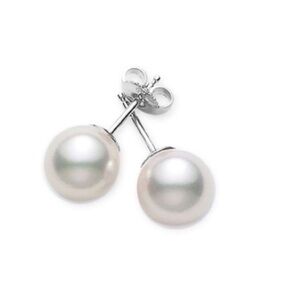 Renaissance Collection 14k White Gold Over Sterling Silver Cultured Pearl Studs
